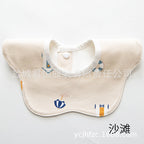 Pure Cotton 360° Rotatable Baby Bib - Petal-Shaped Drool Bib