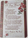 in loving  memory  of a dear mam  at christmas  graveside cards