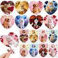 Adecortalk 24 Pcs Valentine's Day Gift Cards with Heart Jigsaw Puzzles – Kids Party Favors & Classroom Prizes