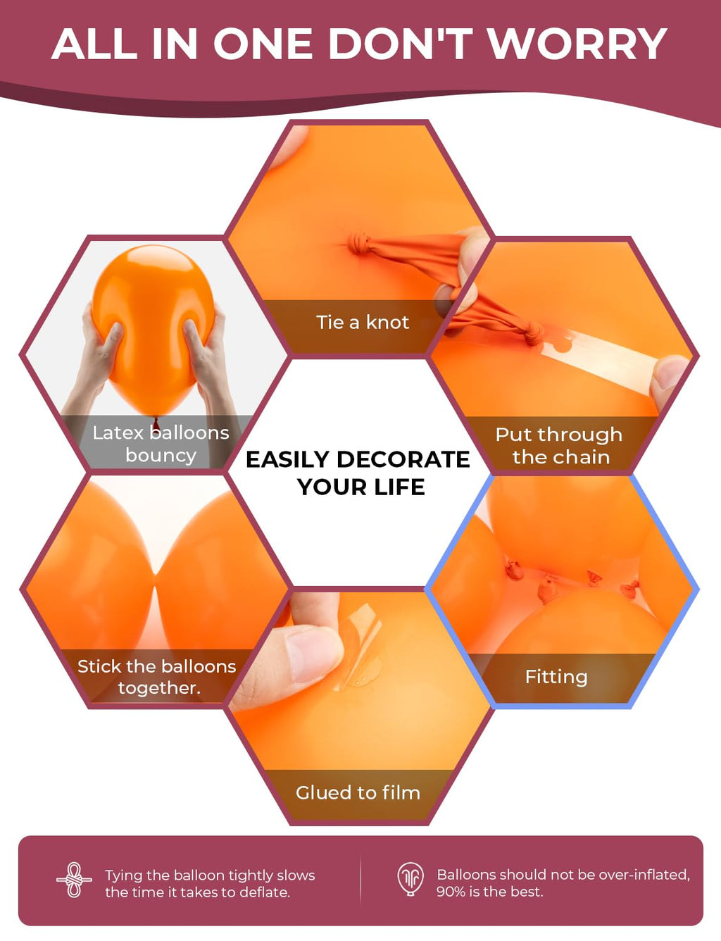 Adeyoo Fall Balloons – 12in Burgundy Orange Gold Confetti Set, 50Pcs for Autumn Thanksgiving & Party Decor