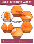 Adeyoo Fall Balloons – 12in Burgundy Orange Gold Confetti Set, 50Pcs for Autumn Thanksgiving & Party Decor