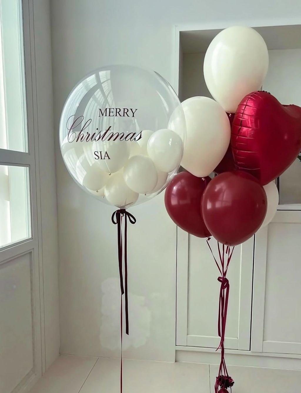 Adeyoo Burgundy & Gold Balloons 50-Piece Set, 12-Inch Glitter Latex – Wedding & Party Decor