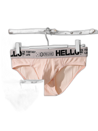 Men's Cotton Ribbed Breathable Briefs with 3D Pouch