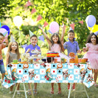 Adirasenotek Wonderland 3Pcs Tablecloths – 87x51-Inch Rectangular Plastic Covers for Kids' Parties