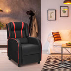 Adjustable Gaming Chair with Footrest Headrest and Lumbar Support-Blue