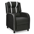 Adjustable Gaming Chair with Footrest Headrest and Lumbar Support-Blue