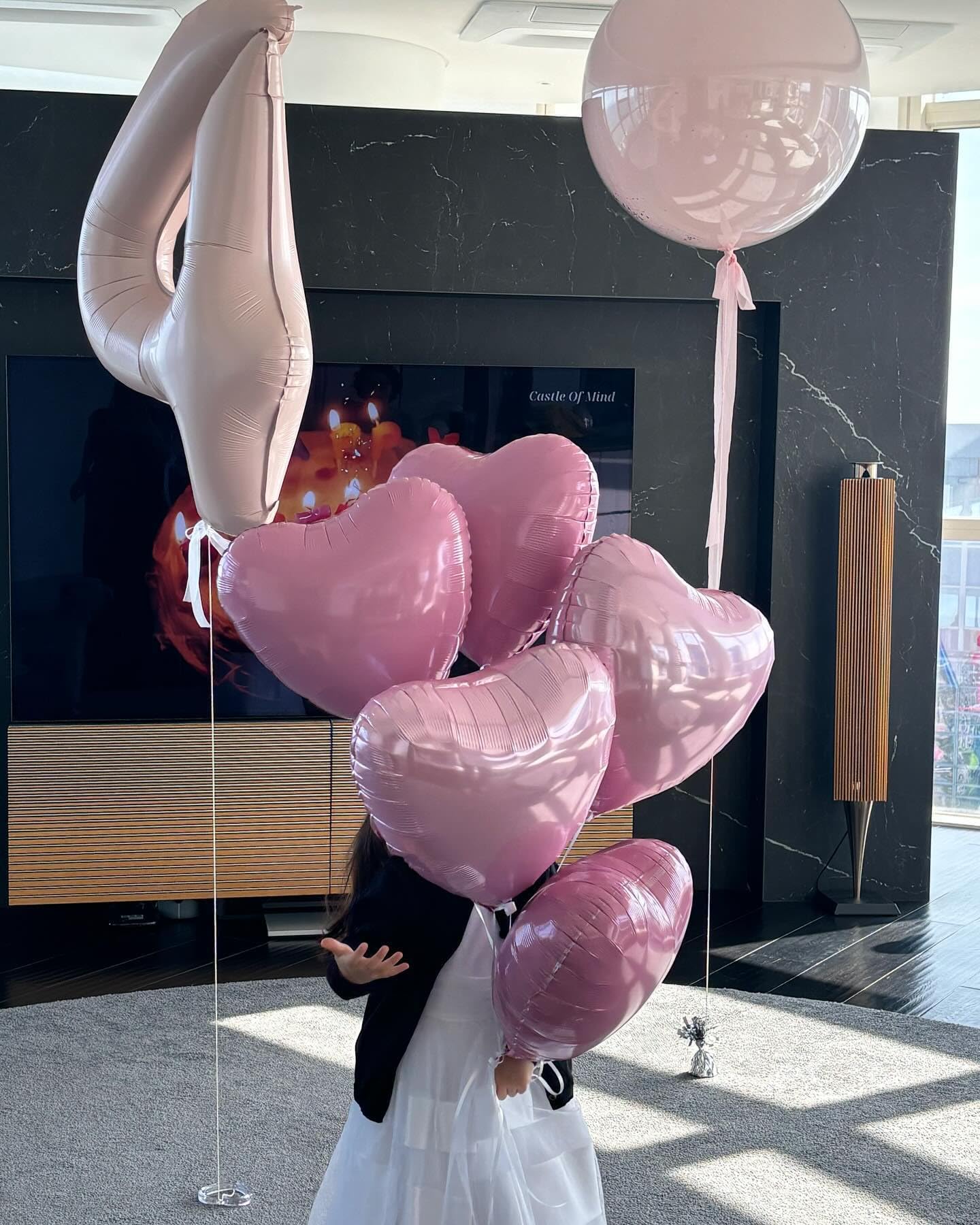Adorely Pink Heart Balloons – 12pc 18-Inch Pearl Pink Foil Balloons for Parties
