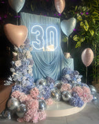 Adorely Pink & Blue Heart Foil Balloons – 12 Pcs, 18 Inch, Baby Pink & Pastel Blue Party Decorations