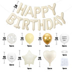 Adorely Pastel Yellow Birthday Decorations – Happy Birthday Banner & Heart Star Foil Balloons
