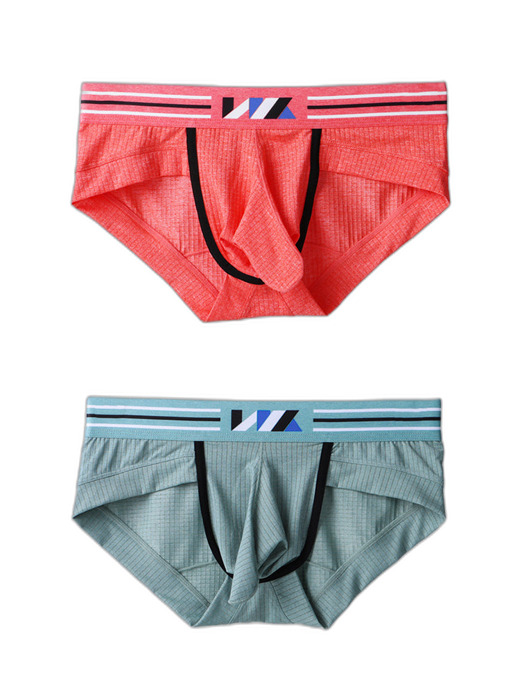 2 Pack Soft Separated Pouch Mens Briefs