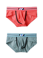 2 Pack Soft Separated Pouch Mens Briefs