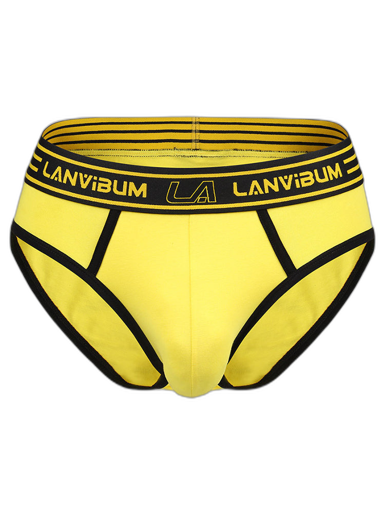 Men’s Spliced Color Pouch Briefs