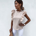 Women's Round-neck Sleeveless Solid-color Tank Top T-shirt