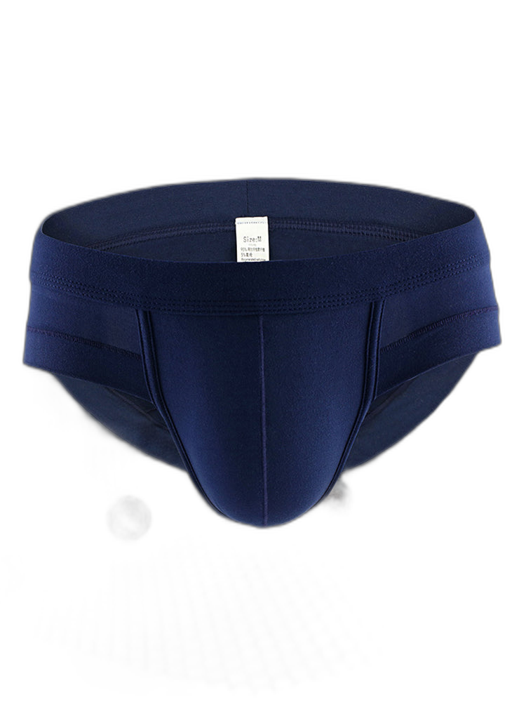 4 Pack Men's Solid Breathable Anti-Pinch Briefs