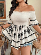 Women's Resort-Style Printed Midi Dress