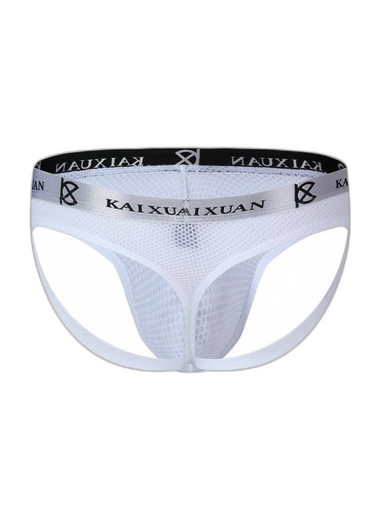 3 Pack Men's Mesh Thong with Stretch & Breathable 3D Support Pouch