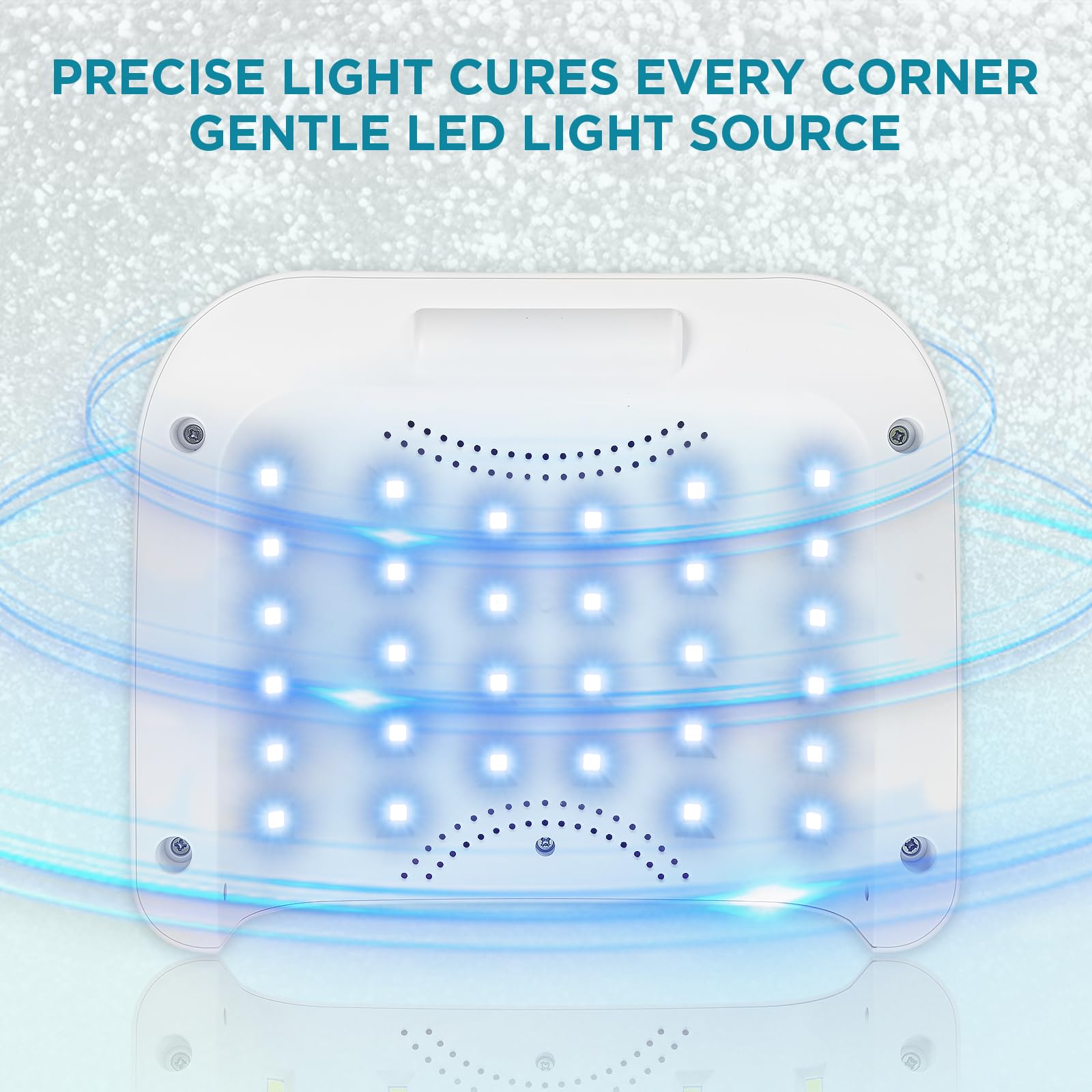 Aedavey Cordless Nail Lamp – Rechargeable UV/LED Dryer with 4 Timers | Sparkly Blue Diamond
