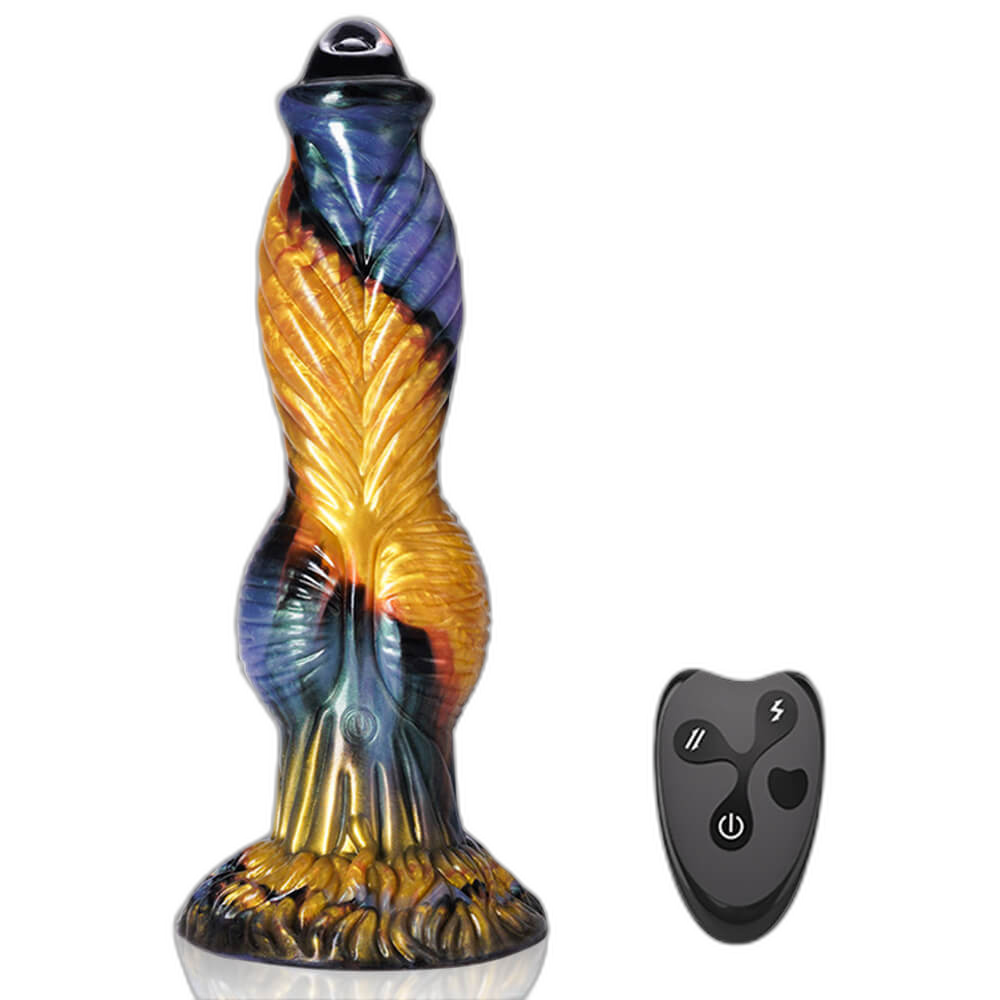 Phoenix II - 10.2 Inch Thrusting & Vibrating Dildo - Knot Dildo with Remote