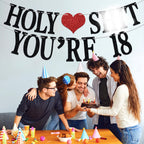 Aeryourtar Holy Youre 18 Banner – Funny 18th Birthday Bunting