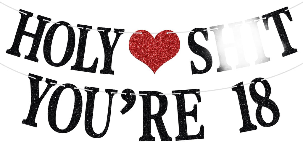 Aeryourtar Holy Youre 18 Banner – Funny 18th Birthday Bunting
