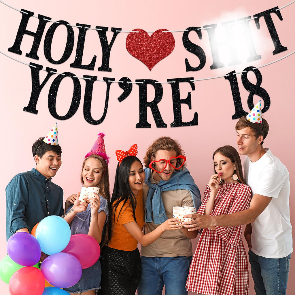 Aeryourtar Holy Youre 18 Banner – Funny 18th Birthday Bunting