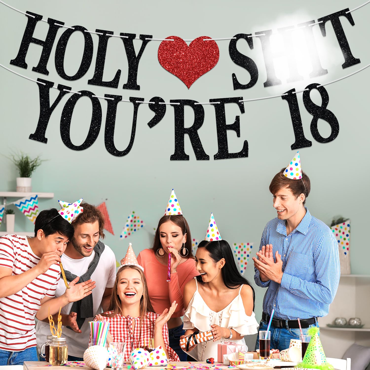 Aeryourtar Holy Youre 18 Banner – Funny 18th Birthday Bunting