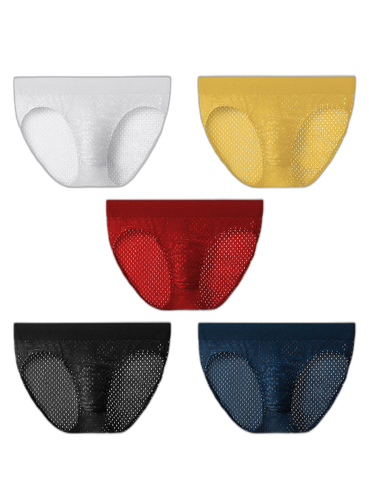 5 Pack Men’s Breathable Briefs In Mesh