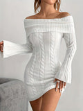 Polyester Women's Sweater Loose Casual Dress