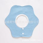 Pure Cotton 360° Rotatable Baby Bib - Petal-Shaped Drool Bib