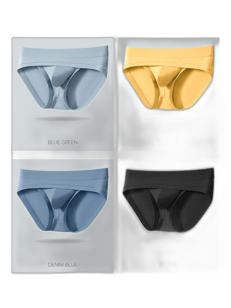 2 Pack Men's Ultra-Soft Fabric Stretch Fit Supportive Pouch Breathable Briefs