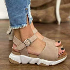 Casual Fashion Leopard Print Platform Roman Sandals