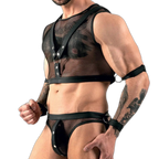 Sheer Dom Mesh Harness Costume