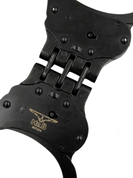 Mister B Handcuffs with Hinge Black