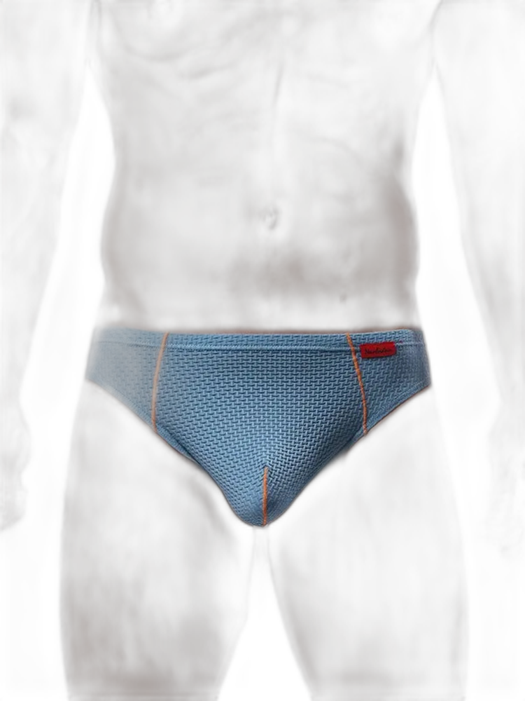 3 Pack Men's Nylon Plaid Lift Hip Briefs Triangle Briefs