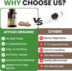 Afiyah Organic Costus Igneus Capsules – Premium Insulin Plant (240 Veggie Capsules)