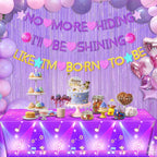 AFZMON Kpop Birthday Party Decorations Set — 2 Glitter Tablecloths + DIY Banner