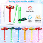 AFZMON AMFZON 24Pcs Race Car Bubble Wands – 6 Colors, Spill-Proof, Non-Toxic Party Favors