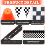 AHIER Race Car Party Decorations — 61-Piece Set with Traffic Cones & Checkered Flags