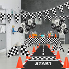 AHIER Race Car Party Decorations — 61-Piece Set with Traffic Cones & Checkered Flags