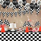 AHIER Race Car Party Decorations — 61-Piece Set with Traffic Cones & Checkered Flags