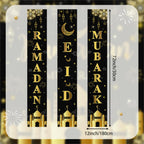 AIBIIN 3pc Ramadan Mubarak Banner – Eid Decor for Front Door