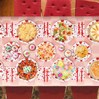 AIBIIN 112 PCS Valentines Day Plates & Napkins Set — Red Heart, Galentine's Day Serves 16