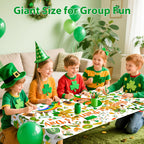 AinDen St Patrick's Day Coloring Tablecloth — Giant 72x30 Inch Poster for Kids, Classrooms & Parties