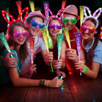 AioAuiy 186 PCS Glow in the Dark Party Set — Neon Sticks, Wands, LED Glasses & More