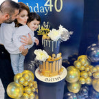AIOZX Black and Gold Balloons Kit – 50pcs, 12in Confetti Party Decorations