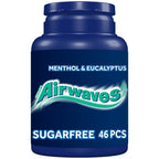 Airwaves Menthol & Eukalyptus Zuckerfreier Kaugummi Flasche 46 Stück (6er Pack)