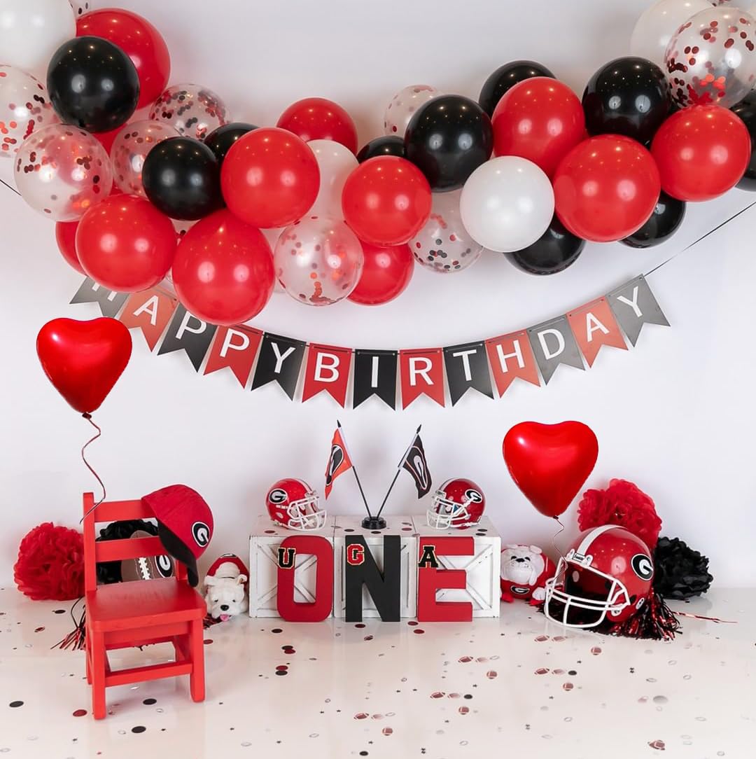 Aiwolf Red & Black Latex Balloons – 50Pcs 12in for Birthday, Wedding & Party Decor