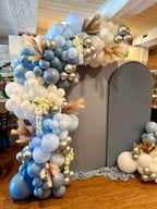 AIWolf Dusty Blue Sand White Balloons Set – 50 Pcs, 12-Inch Latex for Birthday, Baby Shower & Bridal Parties