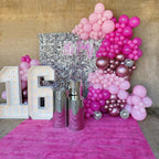 Aiwolf Pink Balloons Set – 50pcs, 12in, Hot Pink, Light Pink & Metallic Pink for Birthday & Baby Shower