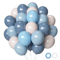AIWolf Dusty Blue Sand White Balloons Set – 50 Pcs, 12-Inch Latex for Birthday, Baby Shower & Bridal Parties